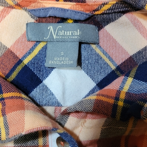 Natural Reflections Long-Sleeve Brushed Flannel Shirt NWOT - Picture 5 of 6